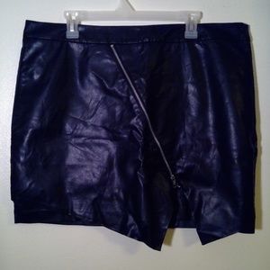 Forever 21 Plus Size Pleather Asymmetrical Skirt